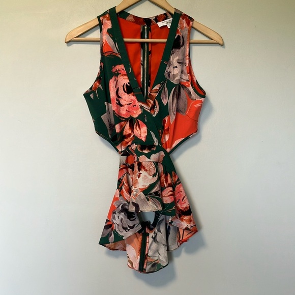 Marissa Webb Floral Sleeveless cut out top - Picture 3 of 11